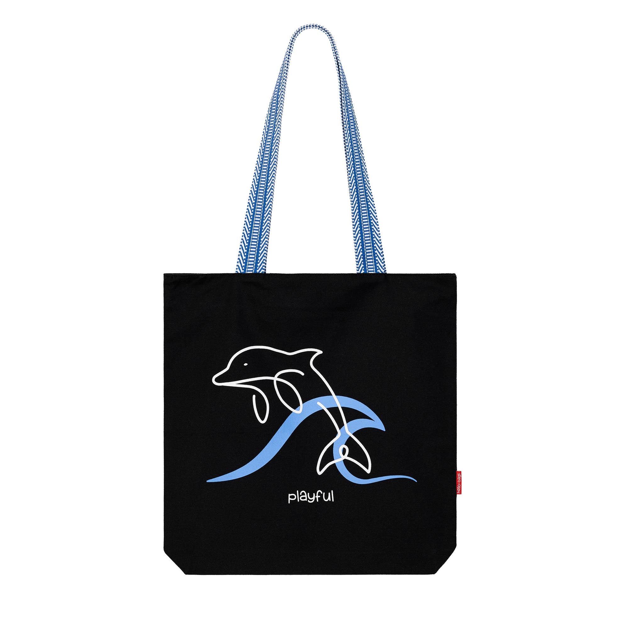 BORSA TOTE (BORSA DI TELA) «PLAYFUL»: Nero