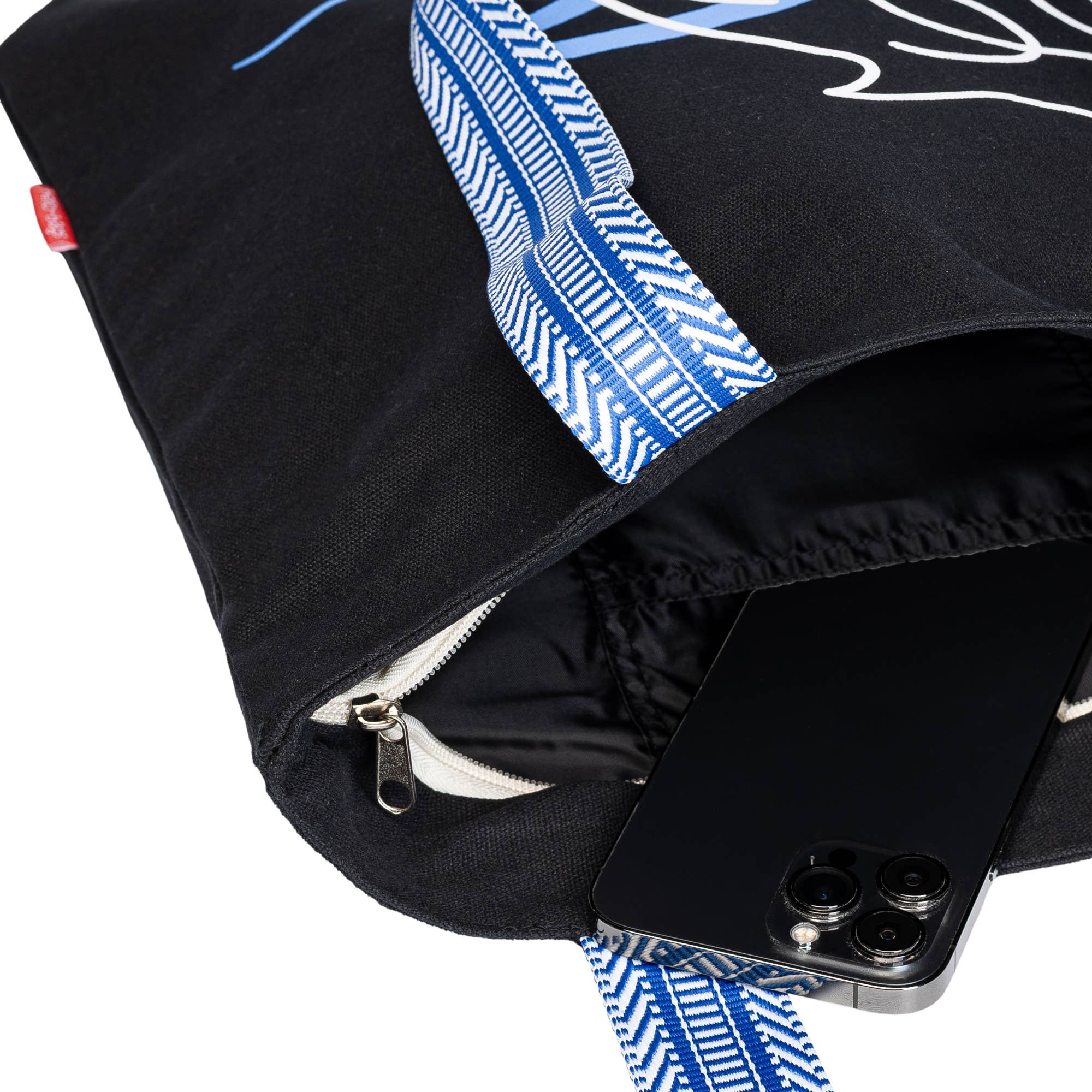 BORSA TOTE (BORSA DI TELA) «PLAYFUL»: Nero