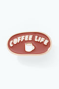 Spilla in Resina «Coffee Life» 3 cm | Pin Decorativo Artigianale Marrone