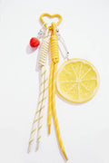 Portachiavi Charm per Borsa con Frutta Gialla Sintetica