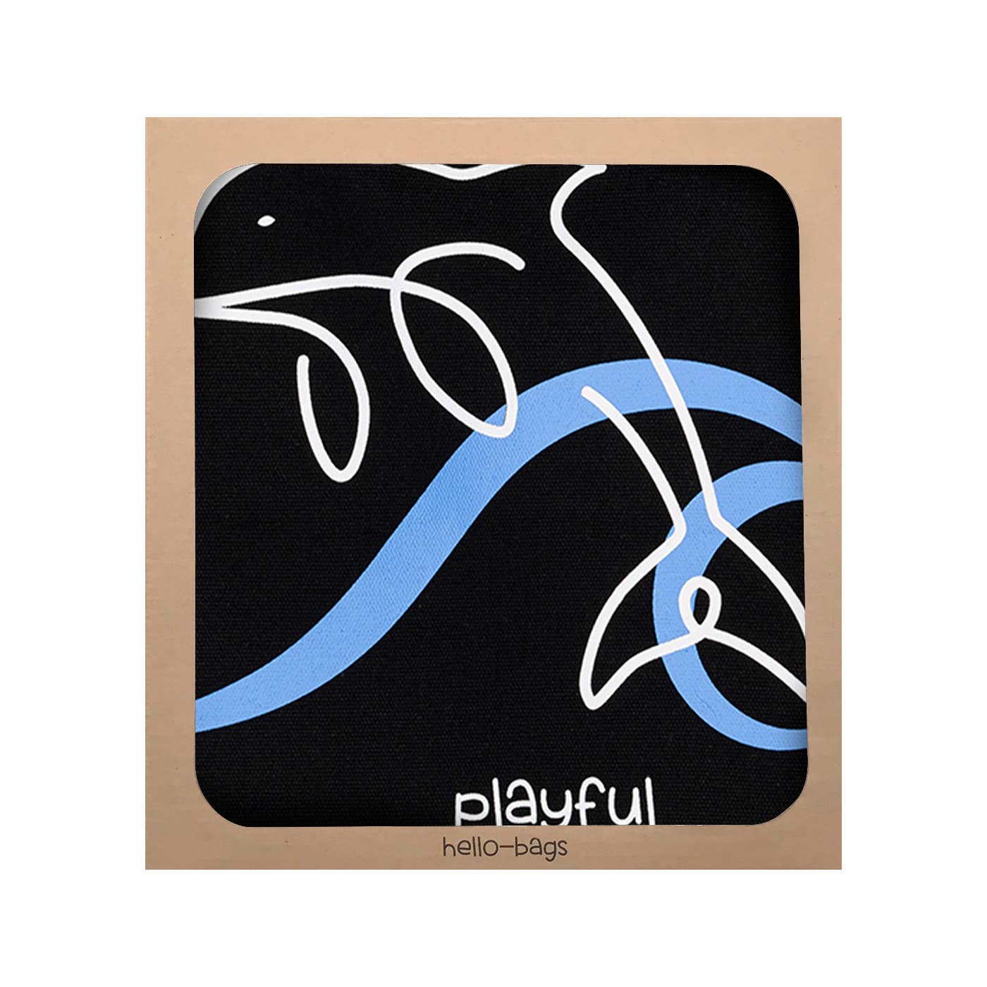 BORSA TOTE (BORSA DI TELA) «PLAYFUL»: Nero